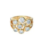 Golden Flower Ring - Captivating Luxury and Sparkle: