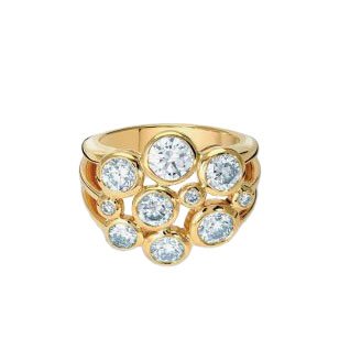 Golden Flower Ring - Captivating Luxury and Sparkle: