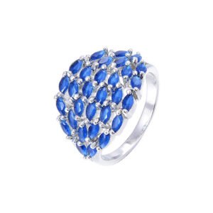 Silver Blue Gem Ring - A Touch of Timeless Elegance:
