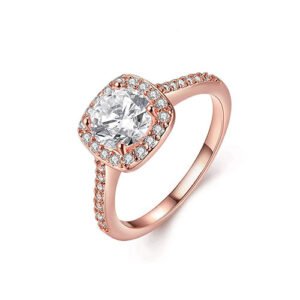 Rose Gold Engagement Ring with Gemstones - Timeless Elegance and Unmatched Sparkle:
