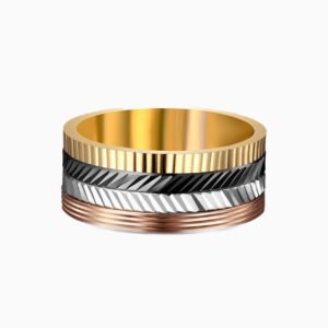 Textured Wedding Band in 18K Gold