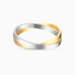 Intertwined Wedding band in 18K Gold - 57
