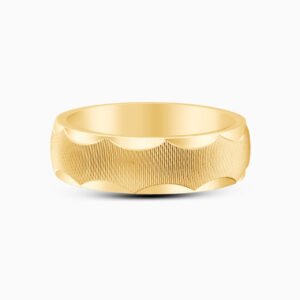 Textured Wedding Band in 18K Gold