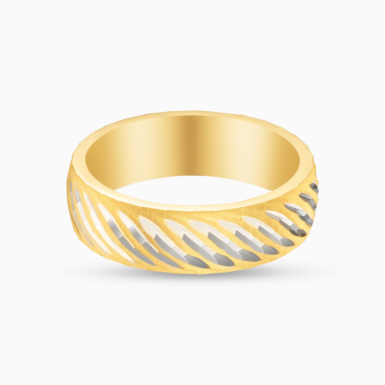 Ribbed Wedding Band in 18K Gold