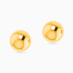 Round Stud Earrings in 18K Gold