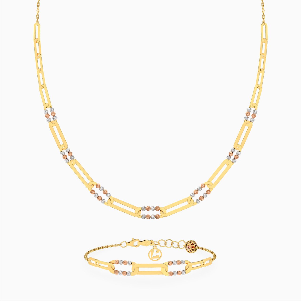 Links Shape Set in 18K Gold (2 Pieces)
