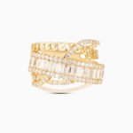 Twist Cubic Zirconia Ring in 18K Gold