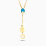 Tassel Enamel Coated Necklace in 18K Gold