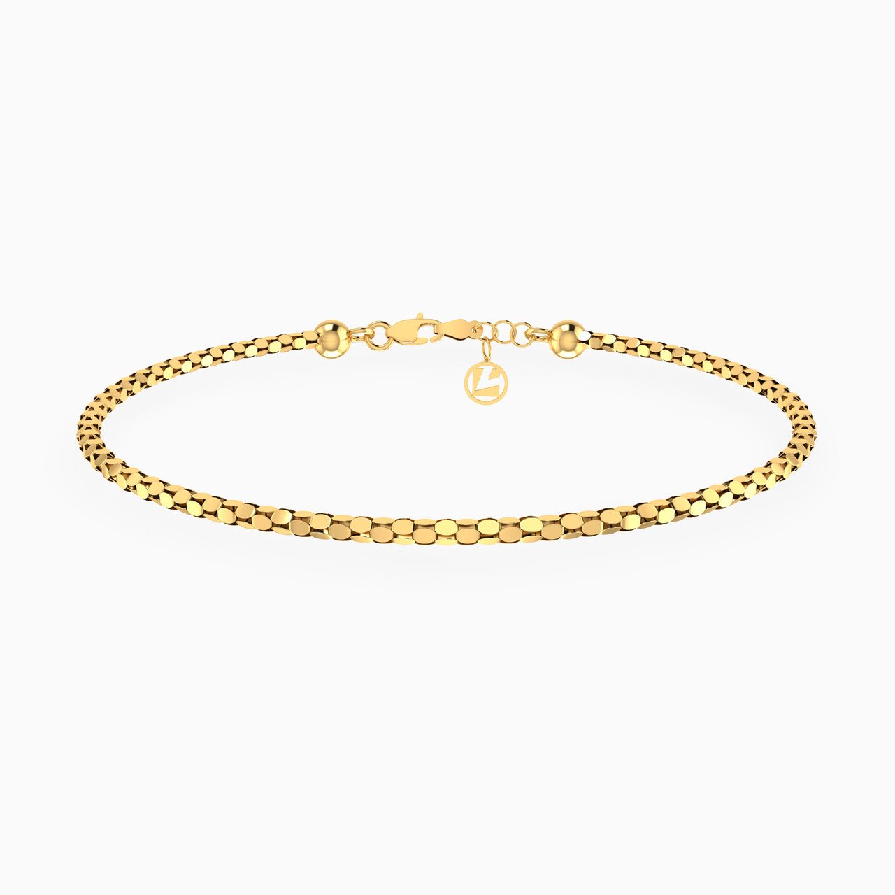 Flowing Lines Chain Bracelet In 18K Gold