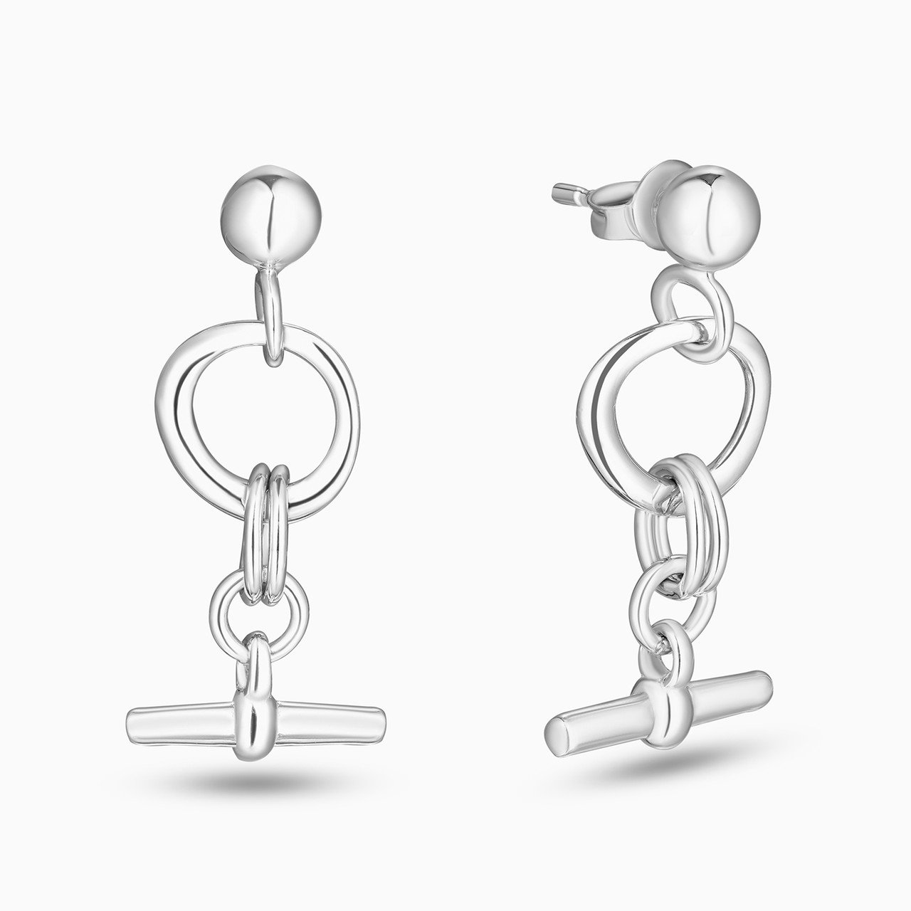 Drop Earrings in Silver