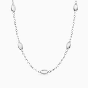 Beads Necklace In Silver