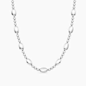 Beads Necklace In Silver
