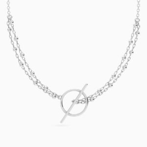 Circle Necklace In Silver