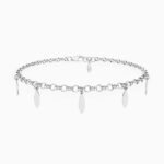 Leaves Chain Bracelet In Silver