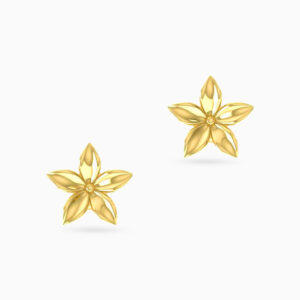 Flower Stud Earrings in 18K Gold