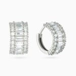 Baguette Cubic Zirconia Stud Earrings in 18K Gold