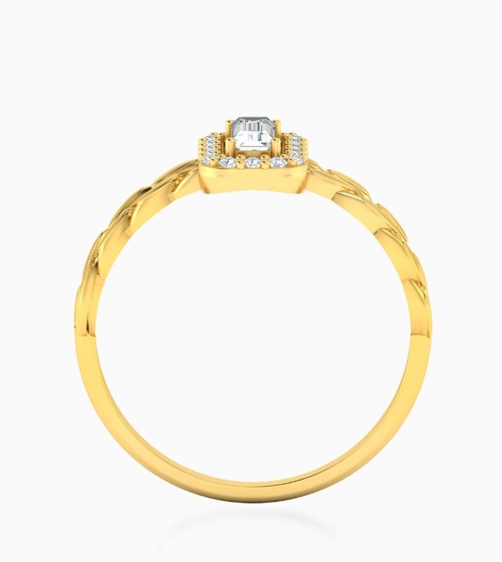 Baguette Colored Stones Statement Ring in 18K Gold - Image 3