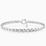 Braided Chain Bracelet In Silver