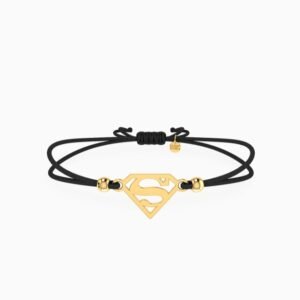 Kids Supergirl Cord Bracelet In 14K Gold